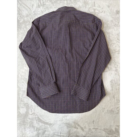 Men’s Robert Graham Button Down Shirt Purple Flip Cuff Size XL - Picture 10 of 10